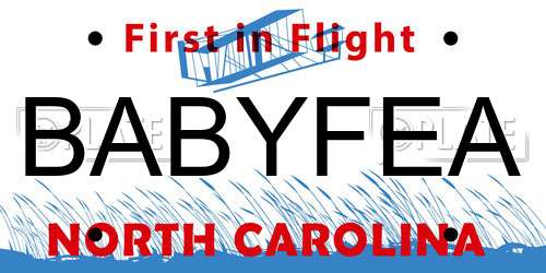 BABYFEA North Carolina License Plate