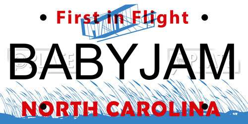 BABYJAM North Carolina License Plate