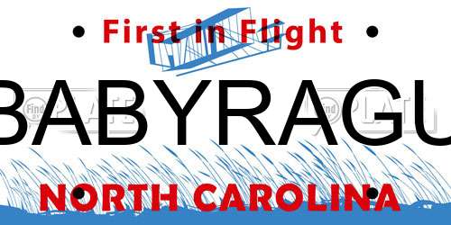 BABYRAGU North Carolina License Plate