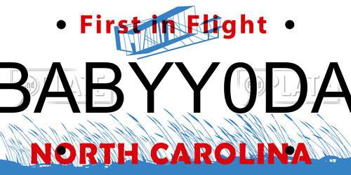 BABYY0DA North Carolina License Plate