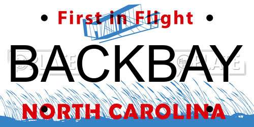 BACKBAY North Carolina License Plate