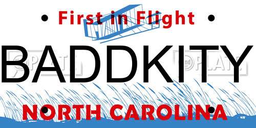 BADDKITY North Carolina License Plate