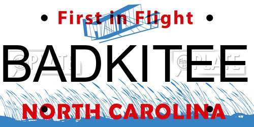 BADKITEE North Carolina License Plate