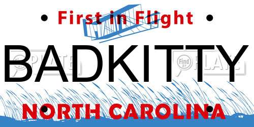 BADKITTY North Carolina License Plate