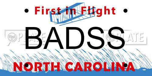 BADSS North Carolina License Plate