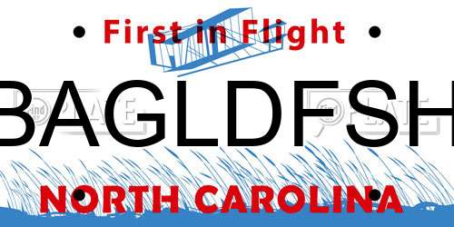 BAGLDFSH North Carolina License Plate