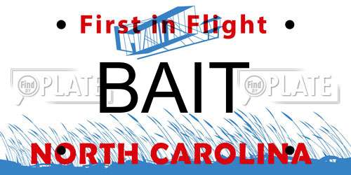 BAIT North Carolina License Plate