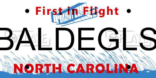BALDEGLS North Carolina License Plate