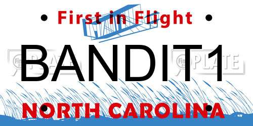 BANDIT1 North Carolina License Plate