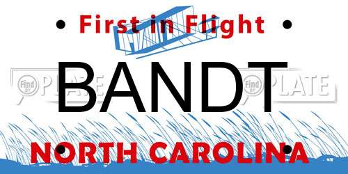 BANDT North Carolina License Plate