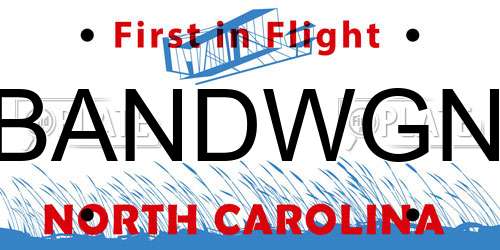BANDWGN North Carolina License Plate