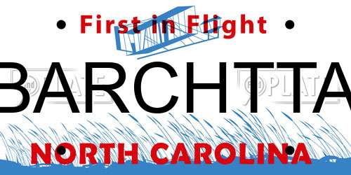 BARCHTTA North Carolina License Plate