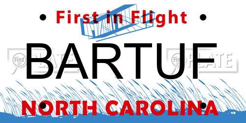 BARTUF North Carolina License Plate