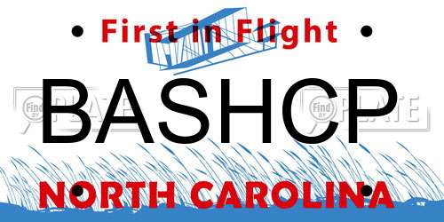 BASHCP North Carolina License Plate