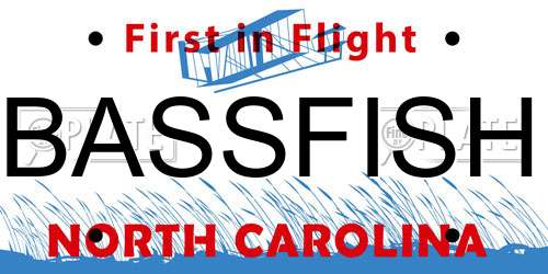 BASSFISH North Carolina License Plate