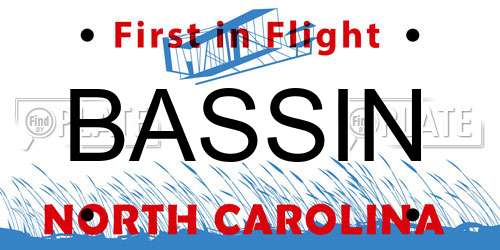 BASSIN North Carolina License Plate