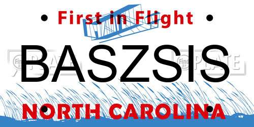 BASZSIS North Carolina License Plate