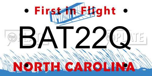 BAT22Q North Carolina License Plate