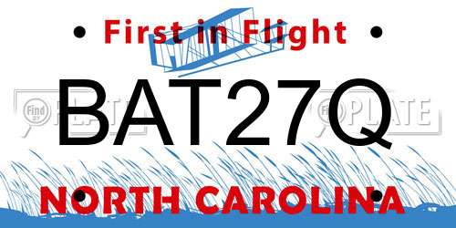 BAT27Q North Carolina License Plate