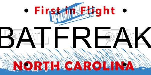 BATFREAK North Carolina License Plate
