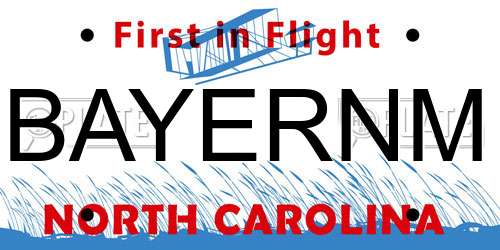 BAYERNM North Carolina License Plate