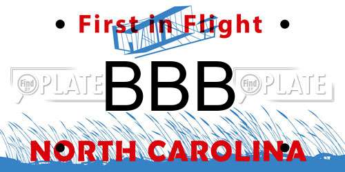 BBB North Carolina License Plate