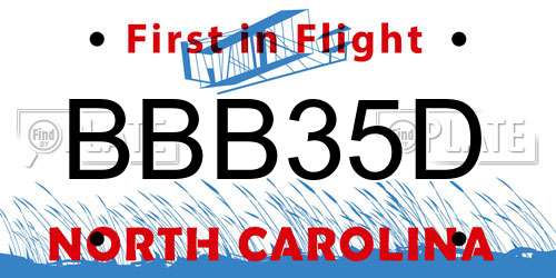 BBB35D North Carolina License Plate