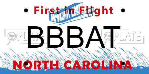BBBAT North Carolina License Plate