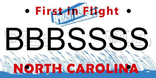 BBBSSSS North Carolina License Plate