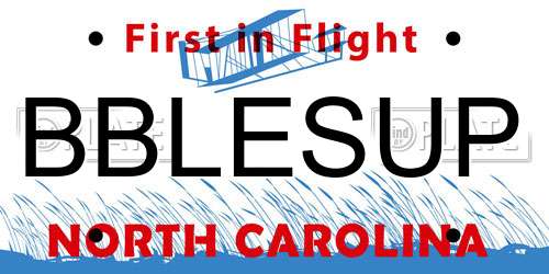 BBLESUP North Carolina License Plate
