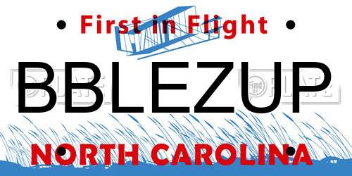 BBLEZUP North Carolina License Plate