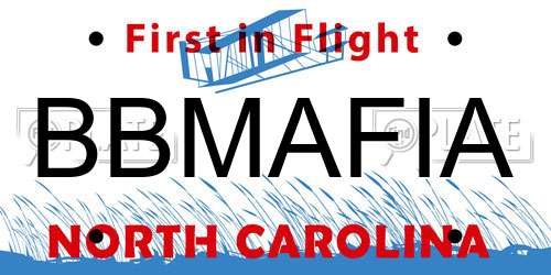 BBMAFIA North Carolina License Plate