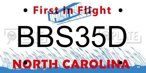 BBS35D North Carolina License Plate