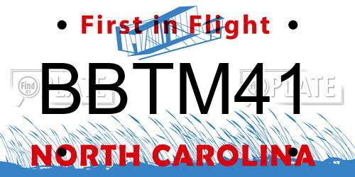 BBTM41 North Carolina License Plate