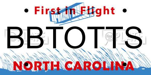 BBTOTTS North Carolina License Plate