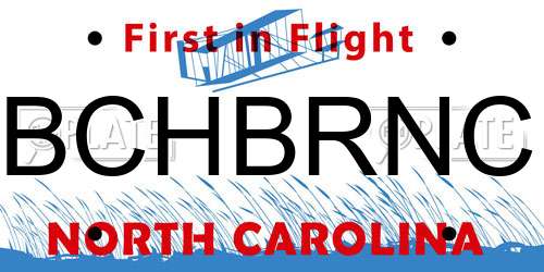 BCHBRNC North Carolina License Plate
