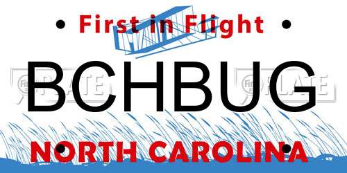 BCHBUG North Carolina License Plate