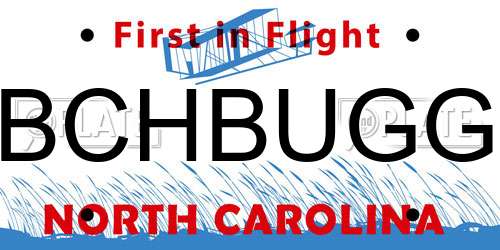 BCHBUGG North Carolina License Plate