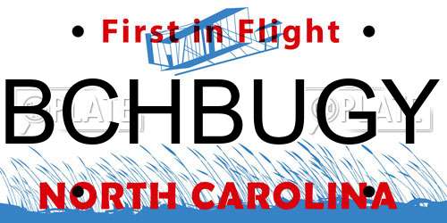BCHBUGY North Carolina License Plate