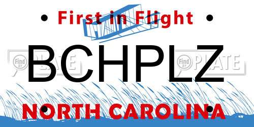 BCHPLZ North Carolina License Plate
