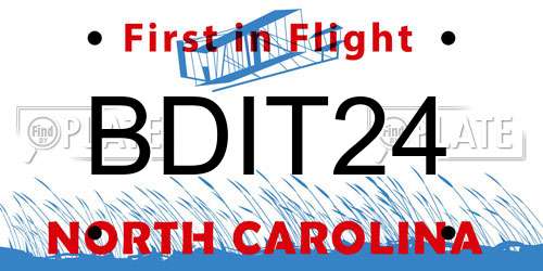 BDIT24 North Carolina License Plate