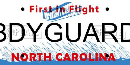 BDYGUARD North Carolina License Plate