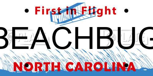 BEACHBUG North Carolina License Plate