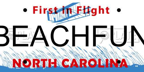 BEACHFUN North Carolina License Plate