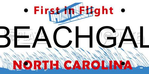 BEACHGAL North Carolina License Plate