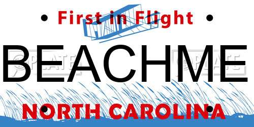 BEACHME North Carolina License Plate