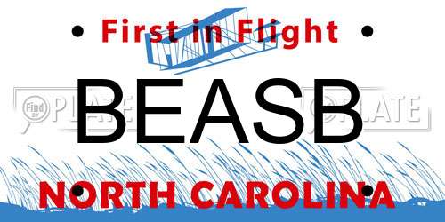 BEASB North Carolina License Plate