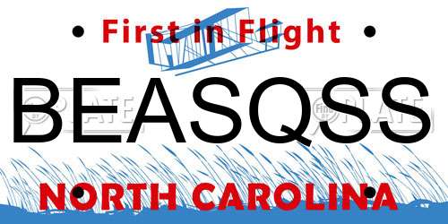 BEASQSS North Carolina License Plate