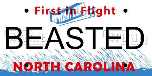 BEASTED North Carolina License Plate