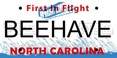 BEEHAVE North Carolina License Plate